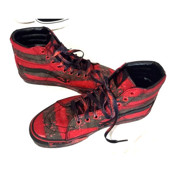 Vans Rare Limited Edition Nightmare On Elm Street Freddy Krueger SK8-Hi Sneakers - Picture 4 of 15